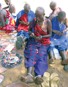 Mama Masai working